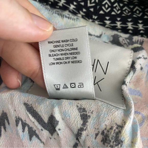 John Mark Embroidered Trim Patchwork Kimono Cardigan XL Blue Black Multi Color - Picture 10 of 11